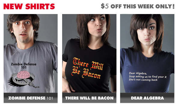 Snorg Tees says there will be bacon! 3 new t-shirts