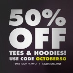 50 Percent off Tees and Hoodies at Threadless